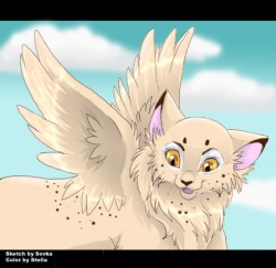 Комиш с хорошей подругой. Взяла её скетч и расскрасила, чтобы сделать небольшой подарок ^^